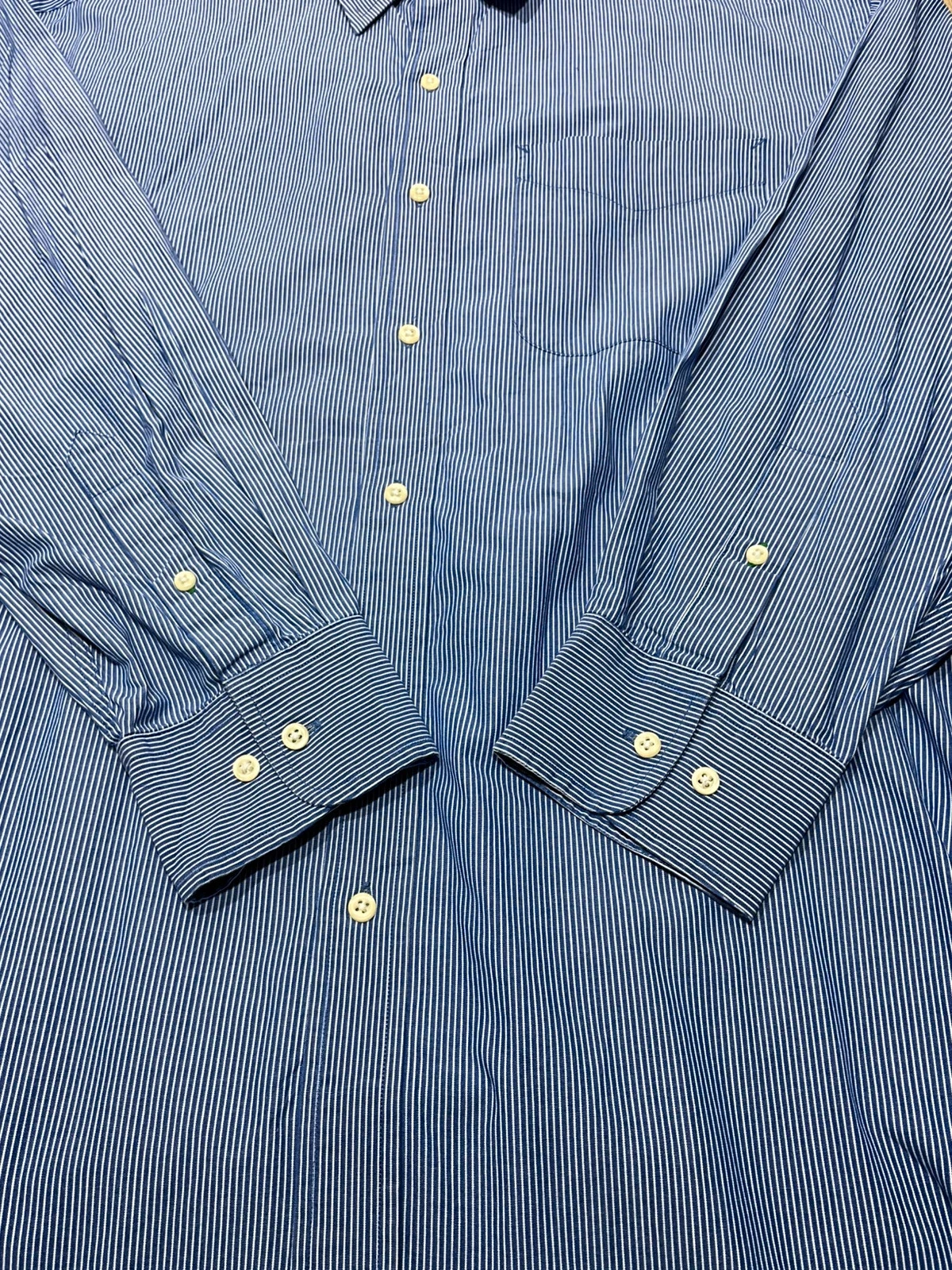 Chemise Tommy Hilfiger Crest XL 17 32-33 Chic 100% Coton Rayée Bleu – photo 3